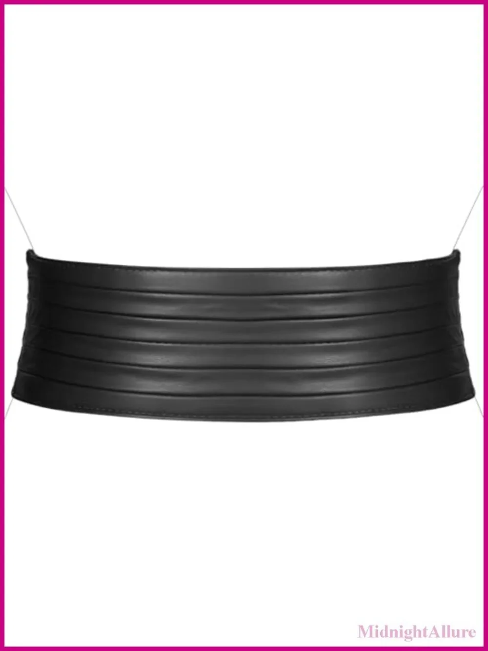 Wide Elastic Waist Belt Faux Leather Stretchy Corset Belt for Dresses